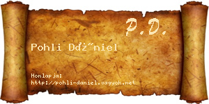 Pohli Dániel névjegykártya